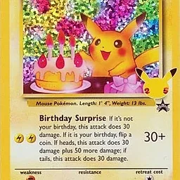 Pokémon Birthday Pikachu Promo Card