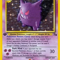 Pokémon Gengar Fossil Card